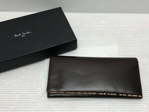 N473-250120-146 ポールスミス Paulsmith 長財布 ロングウォレット ブラウン パープル 財布 【中古品】