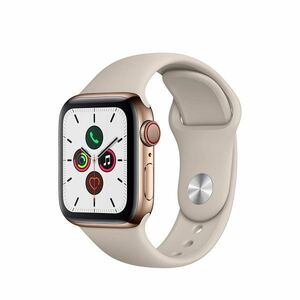 新品未開封★Apple Watch Series 5（GPS + Cellularモデル）- 40mm ゴールドステンレススチールケースとストーンスポーツバンド MWX62J/A