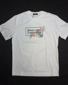 ブラックレーベル　クレストブリッジ　　定価 14300円　　丸首　プリントTシャツ 786　 白　　Lサイズ　　⑤