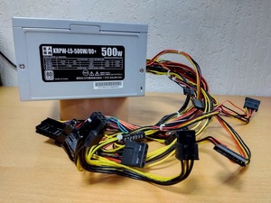 【中古】玄人志向 KRPW-L5-500W/80+（500W 80PLUS STANDARD）