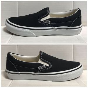 VANS バンズ V98 SLIP-ON スリッポン シューズ 24.0 SLIPON 黒 ブラック× 白 ホワイト