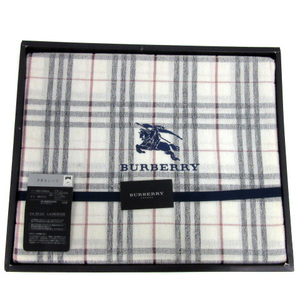 バーバリー BURBERRY タオルシーツ ノバチェック ホース ロゴ 刺? 140cm×240cm マルチカラー 白 ホワイト VAB3553018 /YS41 ■GY18 その他