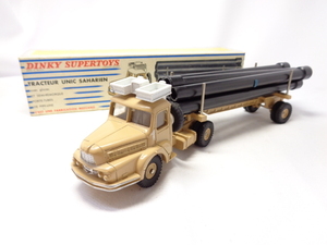 DINKY SUPERTOYS 893 TRACTEUR UNIC SAHARIEN ディンキー パイプ運搬トレーラー （箱付）送料別