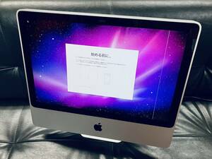 R7252D【ジャンク】アップル Apple iMac 20インチ 2007 A1224 Core2Duo 2.00GHz/メモリ1GB/HDD250GB/DVD/SnowLeopard/液晶線あり/