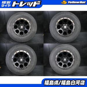 【中古 冬セット】グッドイヤー ICE NAVI SUV 265/70R17 美品アルミ MLJ XTREME-J XJ03 8.0J-17 +20 139.7 6H FJクルーザー 白河