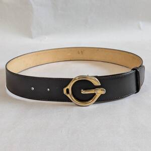 GUCCI グッチ◆ベルト◆黒 ブラック◆ゴールド バックル◆G◆75◆メンズ◆ ブランド◆