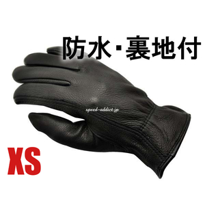 防水 NAPA GLOVE 809TLWP 裏地付 XS/ナパグローブ黒blackブラックシンサレート100gバイク用手袋鹿革本革thinsulateレザーグローブ防寒防雨