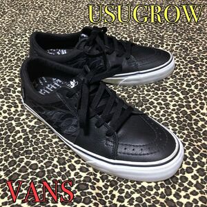 USUGROW × VANS コラボ スニーカー 27cm ブラック ウスグロウ バンズ ヴァンズ US9 BLACK SK8 LOW