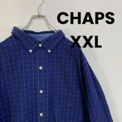 CHAPS usa古着 ストリート刺繍ロゴ チェック ゆるだぼ カジュアルシャツ