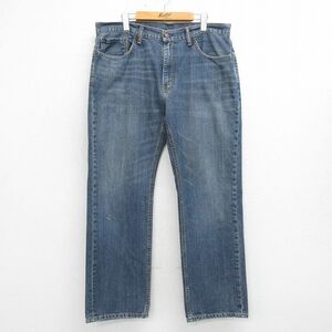 W34/古着 リーバイス Levis 559 ジーンズ メンズ ヒゲ コットン 紺 ネイビー デニム 24may13 中古 ボトムス ジーパン Gパン ロング パ