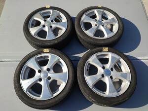 ウェッズ レオニス Weds Leonis14インチ 社外アルミホイール 4本セット 5J +45 PCD100 4穴 155/55/14 中古 wheel:416