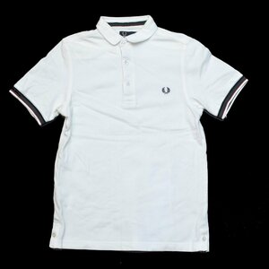 FRED PERRY フレッドペリー カノコスリムフィット 半袖ポロシャツ M7364 Sサイズ メンズ ホワイト M963214