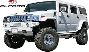 【M’s】 ハマー HUMMER H2 (2002y-2010y) ELFORD オーバーフェンダー タイプ1 (6ピース) FRP エルフォード ワイドフェンダー エアロ