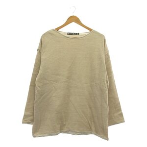 【美品】 HAVERSACK / ハバーサック | メッシュ 総裏 ギマコットン ロングスリーブTシャツ | M | ベージュ | メンズ