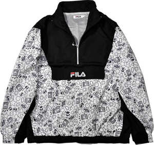 FILA フィラ 軽量アノラックジャケット　総裏メッシュ ウインドブレーカー　LLサイズ　08ブラック　FM5195