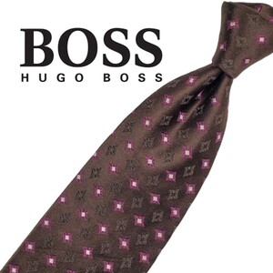 503/ 美品 HUGO BOSS ヒューゴボス 中古 USED 小紋柄 ネクタイ