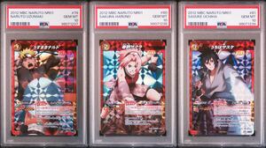 NARUTO ミラクルバトルカードダス うずまきナルト 春野サクラ うちはサスケ PSA10 ミラバト M BANDAI ナルティメット カード NR01 セット