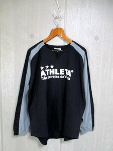 e434　アスレタ　ATHLETA　長袖シャツ　サイズM　黒　45