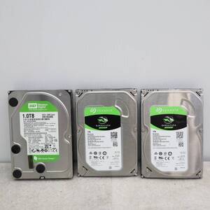 ◇ 1TB×3｜3台まとめ 内蔵型 3.5インチ HDD ハードディスク SATA｜ TOSHIBA　ウェスタンデジタル｜SEAGATE ジャンク扱い　 JUNK■P1337