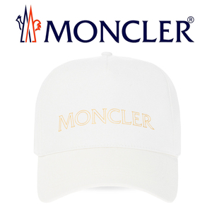 送料無料 46 MONCLER モンクレール 3B00031 04863 ホワイト ロゴ ベースボールキャップ 男女兼用