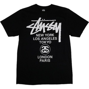 STUSSY ステューシー 24SS WORLD TOUR TEE Black Tシャツ 黒 Size 【S】 【新古品・未使用品】 20808556