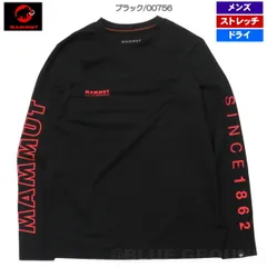 マムート / QD ロゴ プリント LS TシャツAFメンズ ブラック［00756］ XL(日本サイズXXL)