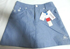 ▼女Ｇ▼新品ルコック スカート/9/w63-65/霜降り青系/裏有り/刺しゅう