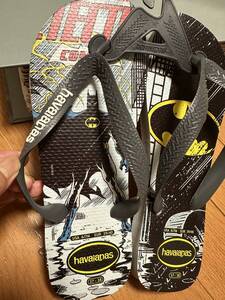 havaianas　ハワイアナス　バットマン　batman comics ビーチサンダル　37－３８　24㎝～25㎝