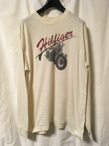 90s TOMMY HILFIGER ビンテージ 長袖 Tシャツ USA製 トミー ヒルフィガー オールド OLD ロンT レア バイク レア