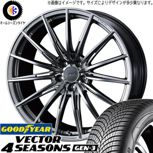 245/45R19 オールシーズンタイヤホイールセット レクサスLBX etc (GOODYEAR Vector & FZERO FZ4 5穴 114.3)