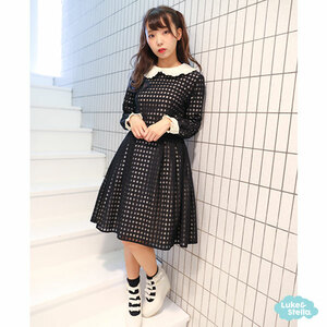 MILK ミルク◆シアーギンガムdressワンピース 新品 完売LARME