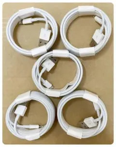 5本1m iPhone充電器ライトニングケーブル Apple純正品質 (1KY)