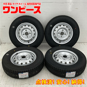 新品タイヤ 中古鉄ホイールセット 145R12 6PR (145/80R12 80/78N LT)相当 12×3.5B 4穴 PCD100 三菱純正 グッドイヤー 冬 d826