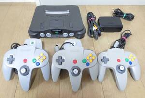 NINTENDO64 任天堂64 本体 コントローラー 3個 付属品一式セット☆動作確認済