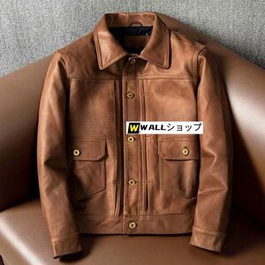 レザージャケット 牛革 ライダース 革ジャン 本革 メンズファッション バイクレザー レザーコート トップス カウハイド S～5XL