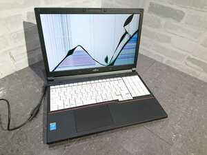 【ジャンク品】管L141 FUJITSU LIFEBOOK A574/MX FMVA10023P CPU core i3-4000M? HDD無し、HDDマウント有り、メモリー無し、バッテリー有