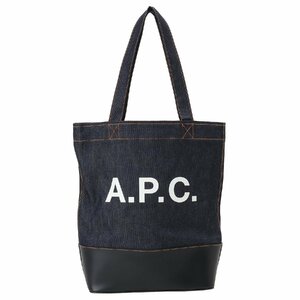 アーペーセー トートバッグ A.P.C. CODDP M61444 IAK DARK NAVY APC アクセル デニム×レザー ダークネイビー レディース メンズ