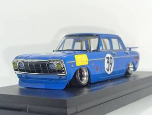 1/43 ノレブ Prince Skyline GTB Racing (1964) 改 アルミ 深リム ローダウン 改造 バンパーレス F/Rスポ PMC-S デカール カスタム 