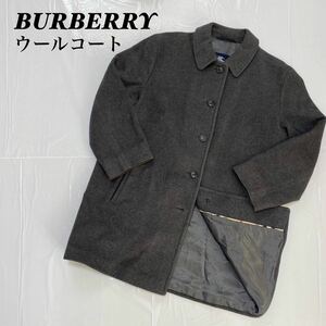 BURBERRY バーバリー　シンプル　ロング　ウールコート　ダークグレー ウール コート アウター Burberrys