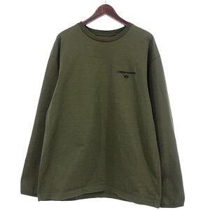 【PRICE DOWN】LIBERAIDERS L/S TEE ロゴ 刺繍 クルーネック 長袖 カットソー カーキ サイズ メンズ3