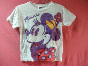 ＵＳＥＤ キッズ ディズニーミニーマウス Ｔシャツ サイズ１２０ 白系