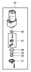 マキタ makita 14.4V 充電式 噴霧器 MUS103DZ 用 ポンプアッセンブリ 126192-8 部品 補給 パーツ 修理 薬剤 薬剤散布 農業 農家 農産 園芸