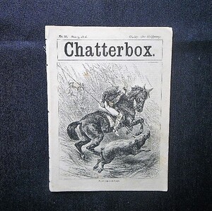 19世紀イギリス ヴィクトリア朝 子供向け週刊誌「Chatterbox」1876年■洋書 木口木版画 イラスト/アンティーク■