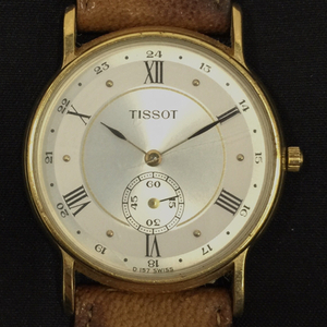 送料360円 ティソ スモセコ スモールセコンド クォーツ 腕時計 メンズ ラウンドフェイス 未稼働品 TISSOT 同梱NG