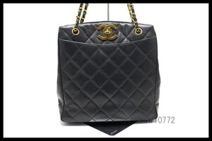 希少美中古■CHANEL 3番台 キャビアスキン マトラッセ レザー チェーンショルダーバッグ シャネル■1212au33043