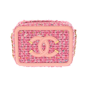 CHANEL シャネル CCフィグリー ミニチェーンショルダー ピンク A84452 レディース ツイード ショルダーバッグ Aランク 中古 銀蔵