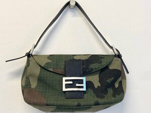 ★ BP ★　希少　フェンディ　FENDI　マンマバケット　迷彩柄　カモフラ　ショルダーバッグ　ワンショルダー　FF金具 【バッグ】【中古】