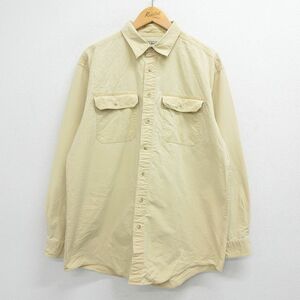 XL/古着 エルエルビーン LLBEAN 長袖 ブランド シャツ メンズ 00s コットン 黄 イエロー 23mar02 中古 トップス