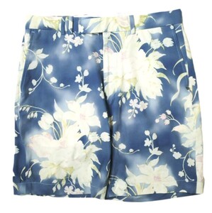 新品 RLX Ralph Lauren アールエルエックス ラルフローレン FLORAL SHORTS フローラルショーツ 32 BLUE 花柄 ショートパンツ g17025