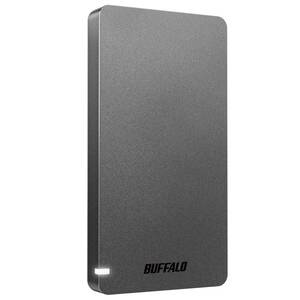 BUFFALO SSD-PGM480U3-B USB3.2Gen2 ポータブルSSD 480GB 名刺サイズ 読込速度530MB/s 日本製 PS5/PS4 耐衝撃 コネクター保護機構 ブラック